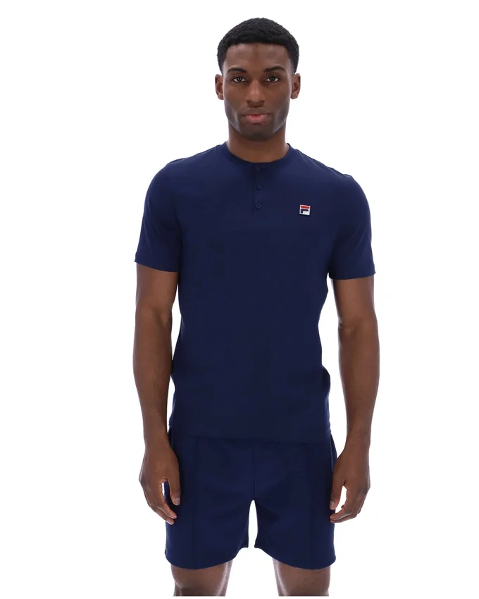 Maglietta con colletto Fila Navy Valentino Essential