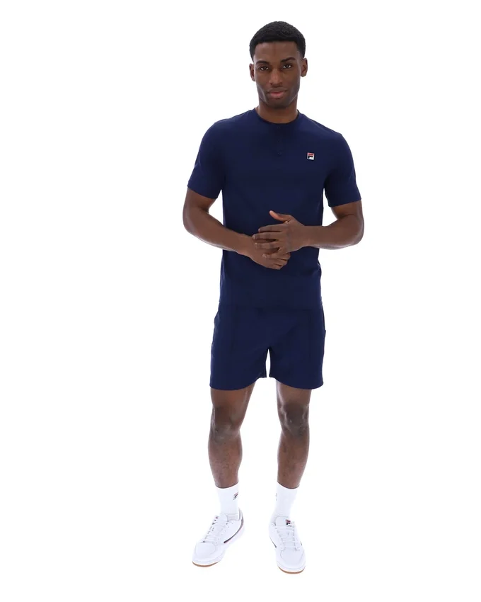 Maglietta con colletto Fila Navy Valentino Essential