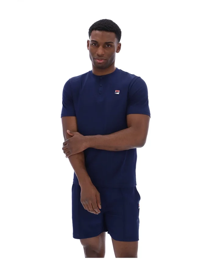 Maglietta con colletto Fila Navy Valentino Essential