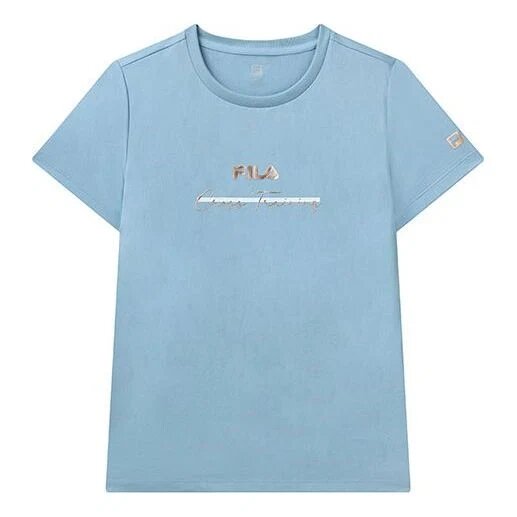 Maglietta con stampa del logo Athletics, blu