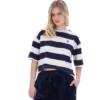 Maglietta corta squadrata Fila Genoa in blu navy