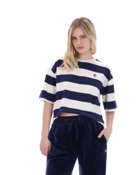 Maglietta corta squadrata Fila Genoa in blu navy