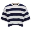 Maglietta corta squadrata Fila Genoa in blu navy