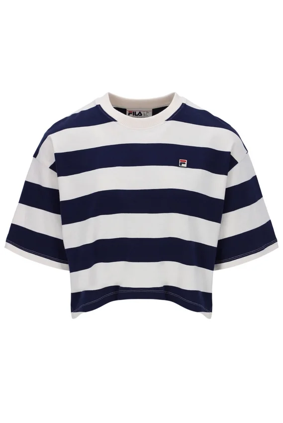 Maglietta corta squadrata Fila Genoa in blu navy