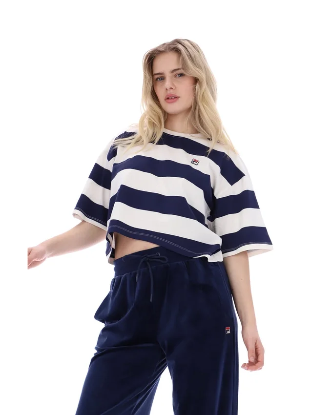 Maglietta corta squadrata Fila Genoa in blu navy