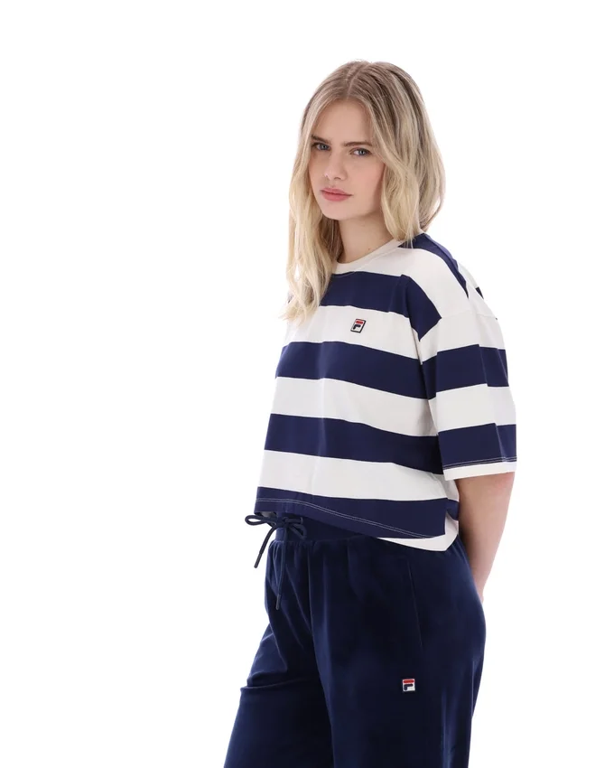 Maglietta corta squadrata Fila Genoa in blu navy