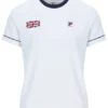 Maglietta da tennis da donna bianca GB