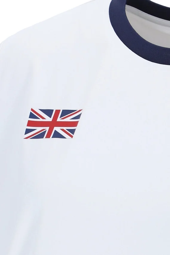 Maglietta da tennis da donna bianca GB