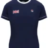 Maglietta da tennis da donna Fila GB blu navy