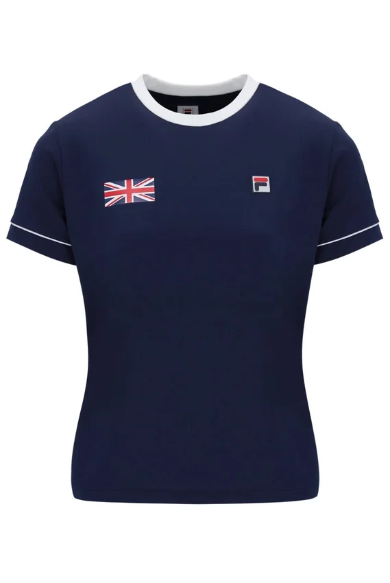 Maglietta da tennis da donna Fila GB blu navy