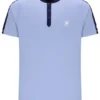 Maglietta da tennis da uomo con collo alla Henry, blu