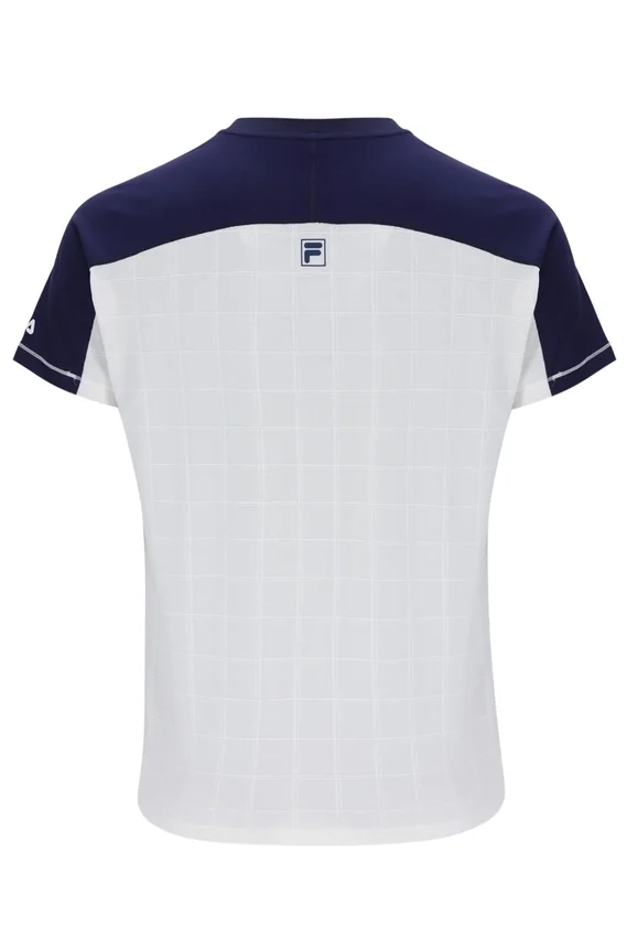 Maglietta da tennis da uomo con collo Henry Off White