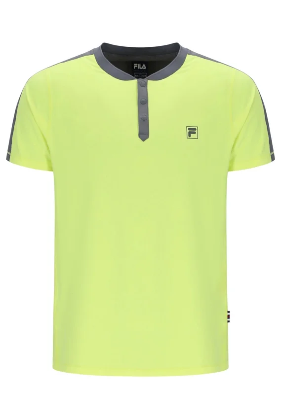 Maglietta da tennis da uomo Fila con collo alla Henry
