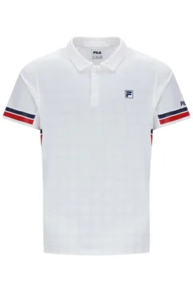 Maglietta da tennis Polo da uomo con motivo bianco