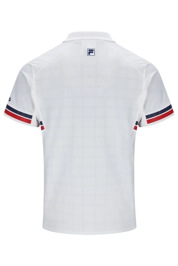 Maglietta da tennis Polo da uomo con motivo bianco