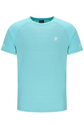 Maglietta da tennis unisex a girocollo color acquamarina