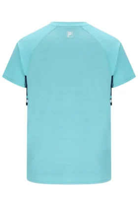 Maglietta da tennis unisex a girocollo color acquamarina