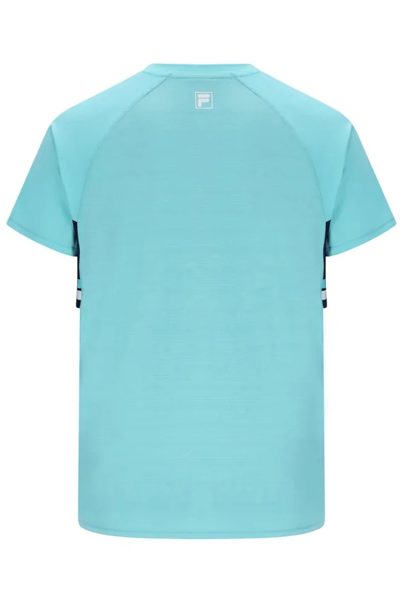Maglietta da tennis unisex a girocollo color acquamarina