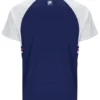 Maglietta da tennis unisex blu navy a collo tondo