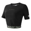 Maglietta da yoga con stampa alfabetica in pantaloncini "Black"