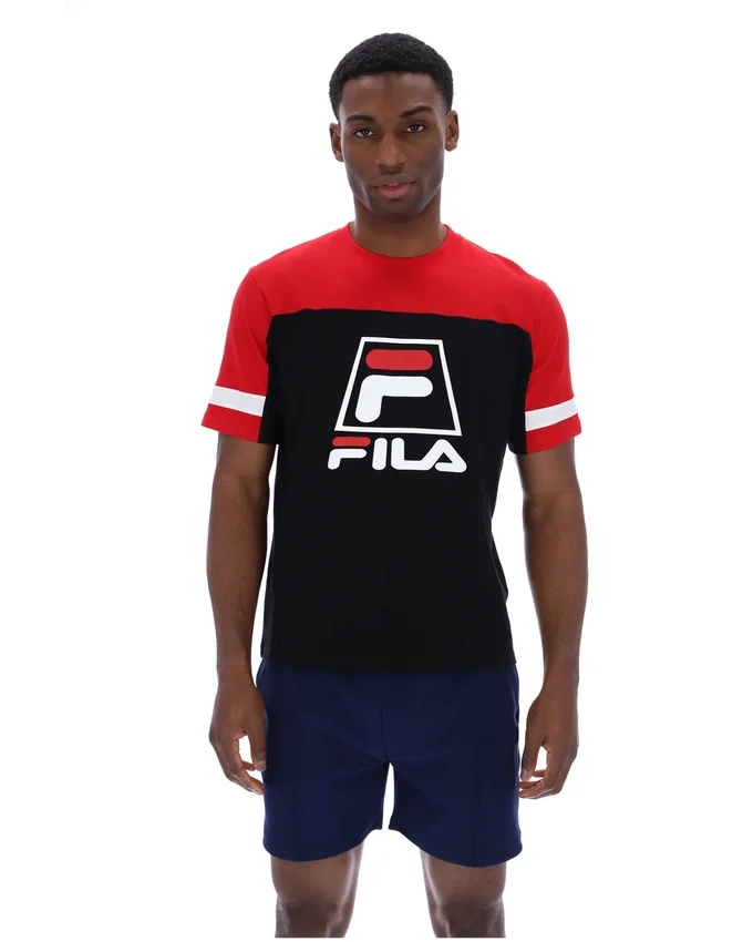 Maglietta Damon Cut and Sew nera