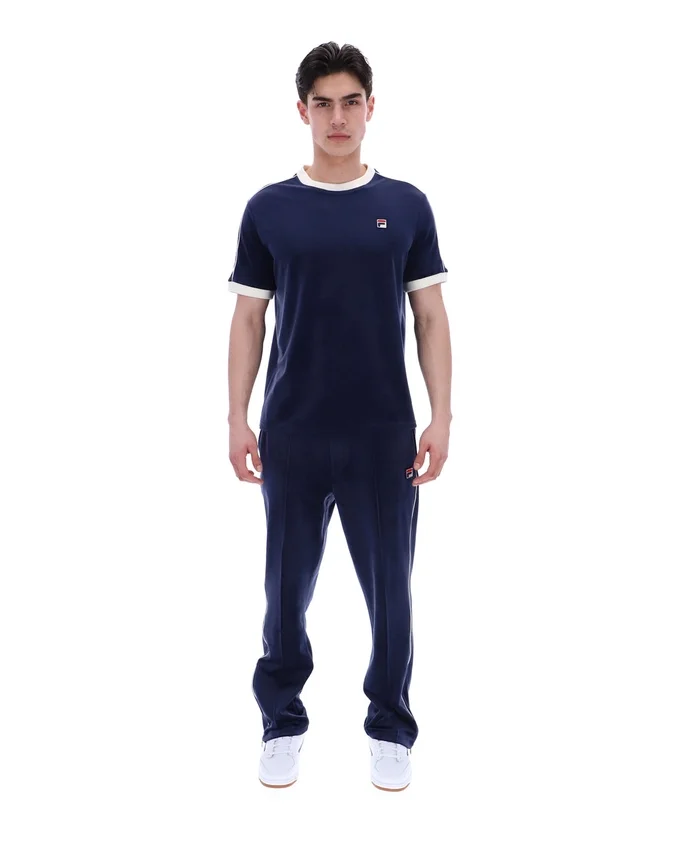 Maglietta Fila Basilio in velluto blu navy