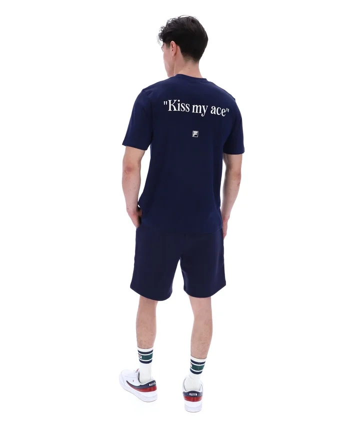 Maglietta Fila blu navy con grafica Osvaldo