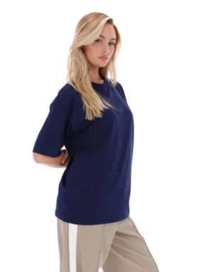 Maglietta Fila Cinzia in stile boyfriend blu navy