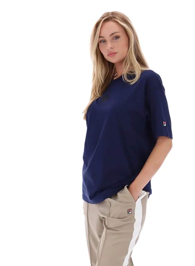 Maglietta Fila Cinzia in stile boyfriend blu navy