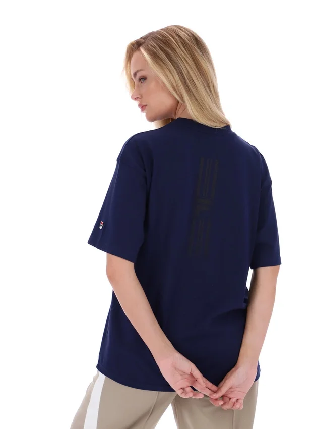 Maglietta Fila Cinzia in stile boyfriend blu navy