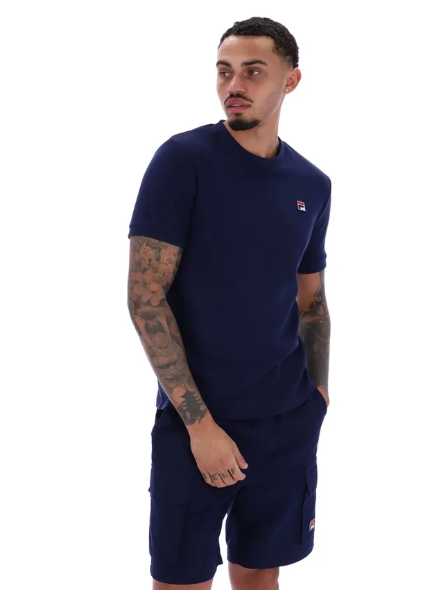 Maglietta Fila Navy Ash Micro Waffle Ringer