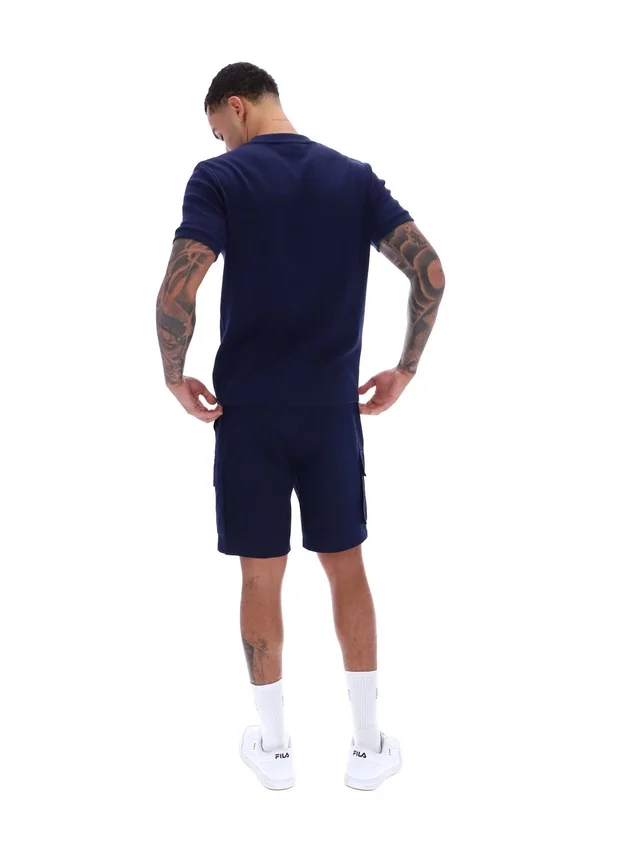Maglietta Fila Navy Ash Micro Waffle Ringer