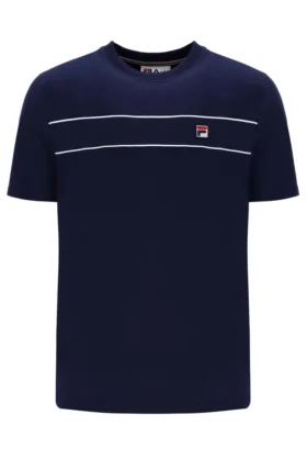 Maglietta Fila Navy Williams con bordino a contrasto