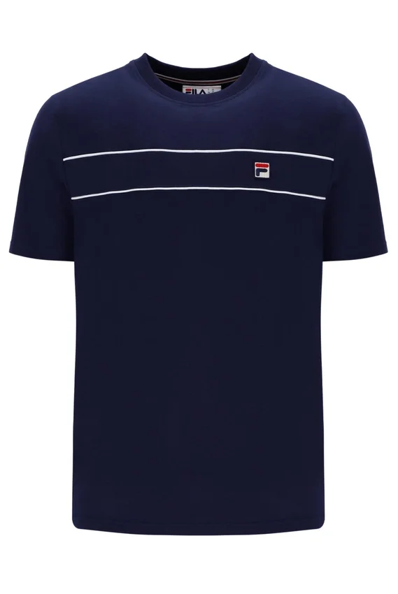 Maglietta Fila Navy Williams con bordino a contrasto