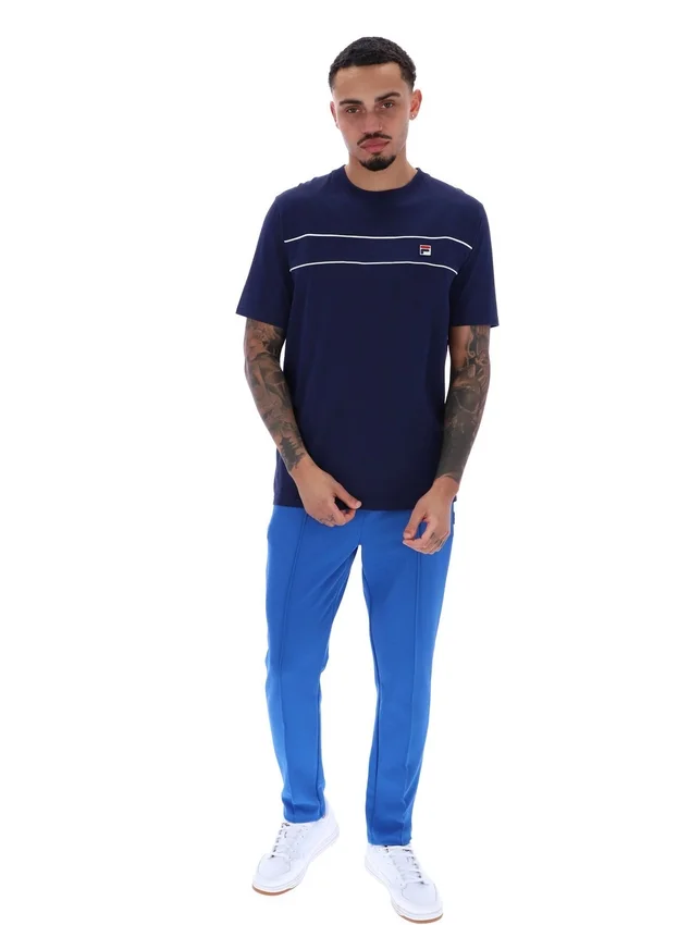 Maglietta Fila Navy Williams con bordino a contrasto