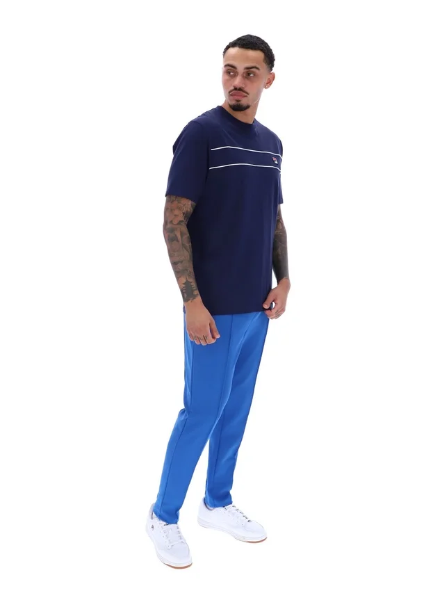 Maglietta Fila Navy Williams con bordino a contrasto