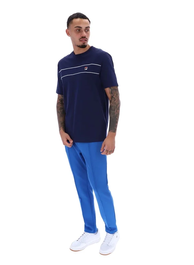 Maglietta Fila Navy Williams con bordino a contrasto