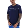 Maglietta Fila Navy Williams con bordino a contrasto