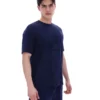 Maglietta Fila Pepe blu navy con logo floccato