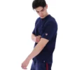 Maglietta Fila Pepe blu navy con logo floccato