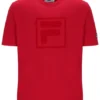 Maglietta Fila Pepe rossa con logo floccato