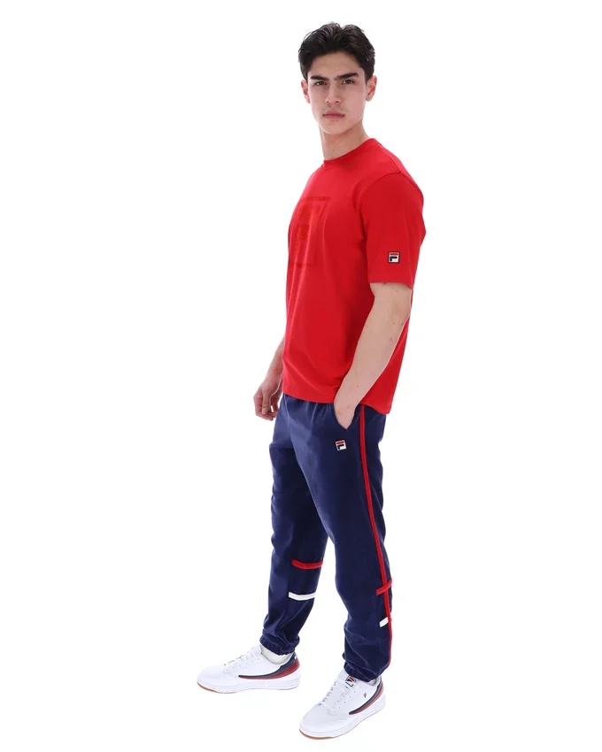 Maglietta Fila Pepe rossa con logo floccato