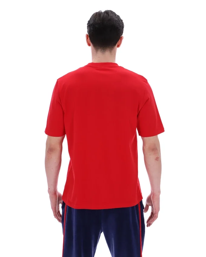 Maglietta Fila Pepe rossa con logo floccato