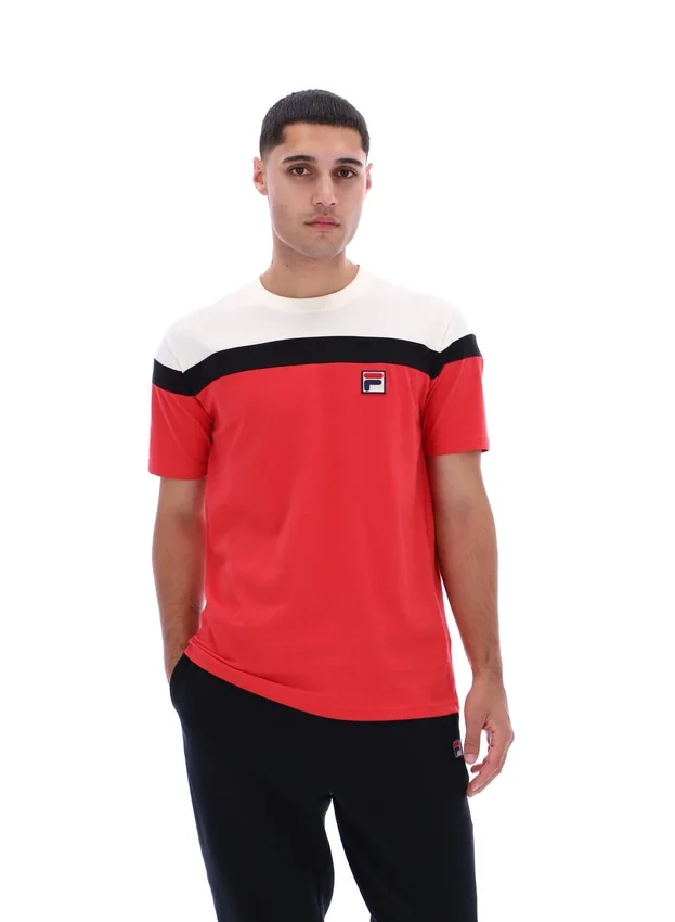 Maglietta Fila Red Aiden Cut and Sew