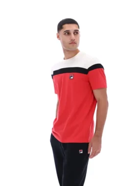 Maglietta Fila Red Aiden Cut and Sew