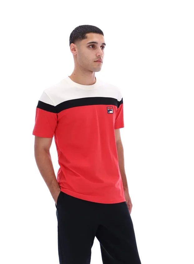 Maglietta Fila Red Aiden Cut and Sew