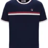 Maglietta Fila Rosario blu navy con strisce in spugna