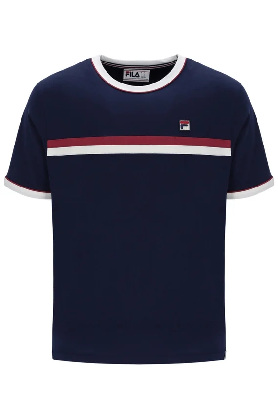 Maglietta Fila Rosario blu navy con strisce in spugna