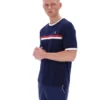 Maglietta Fila Rosario blu navy con strisce in spugna