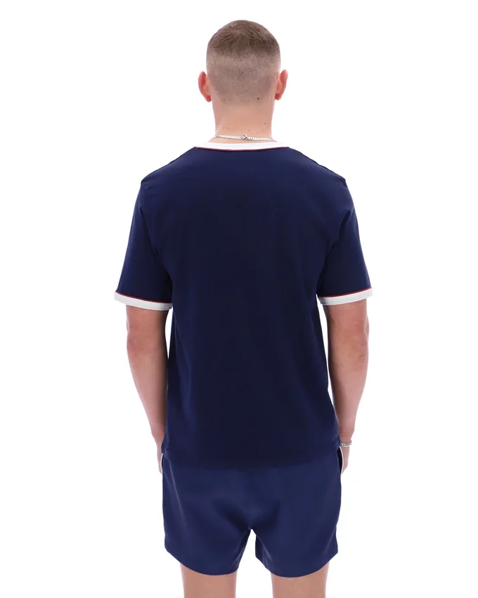 Maglietta Fila Rosario blu navy con strisce in spugna